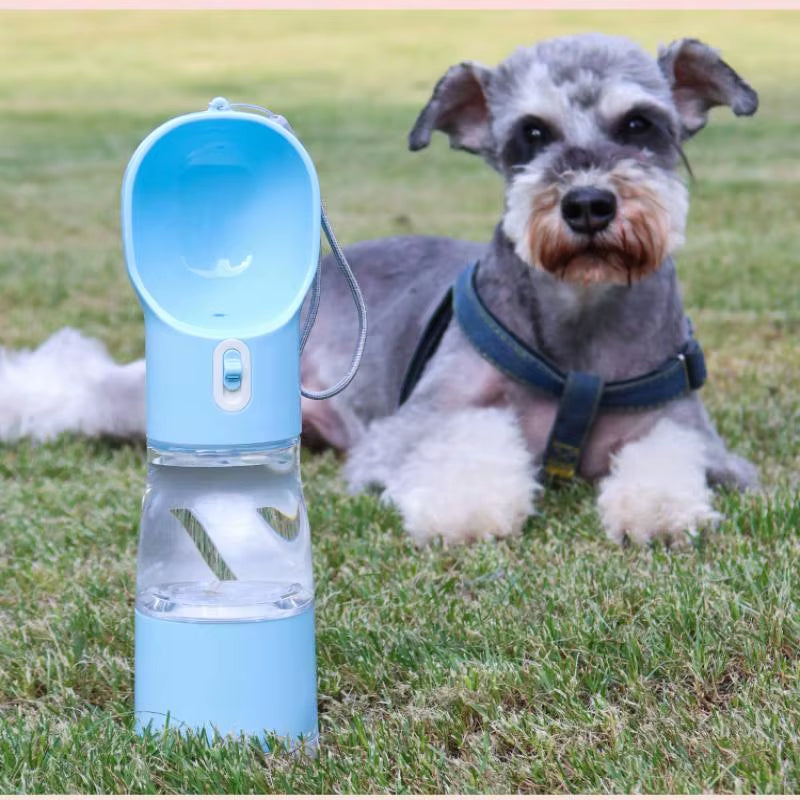 4 in 1 Portable Pet Water Bottle Feeder Bowl Multifunction Outdoor Travel Food Drinking Dispenser Feeder Poop Bag Pet Supplies