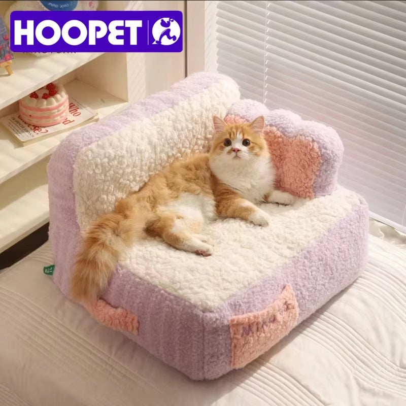 Cat Cake Sofa Nest Winter Warm Cotton Pads Thickened Deep Sleeping Bed for Small Dog Puppy Kitten Pet Supplies