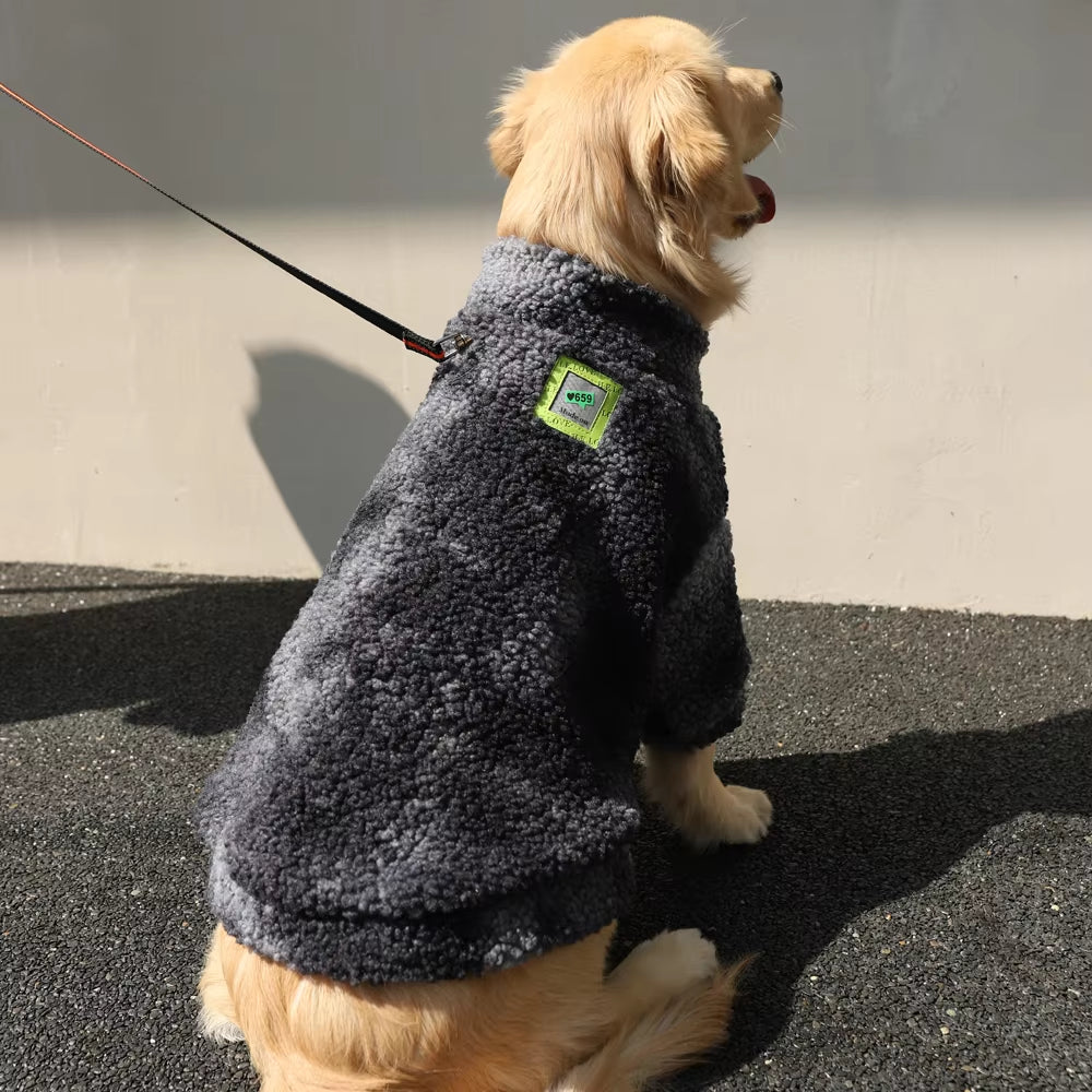 3XL-7XL Winter Thick Big Dog Clothes Lambs Wool Jacket for Medium Large Dogs Windproof Coat Pet Accessories