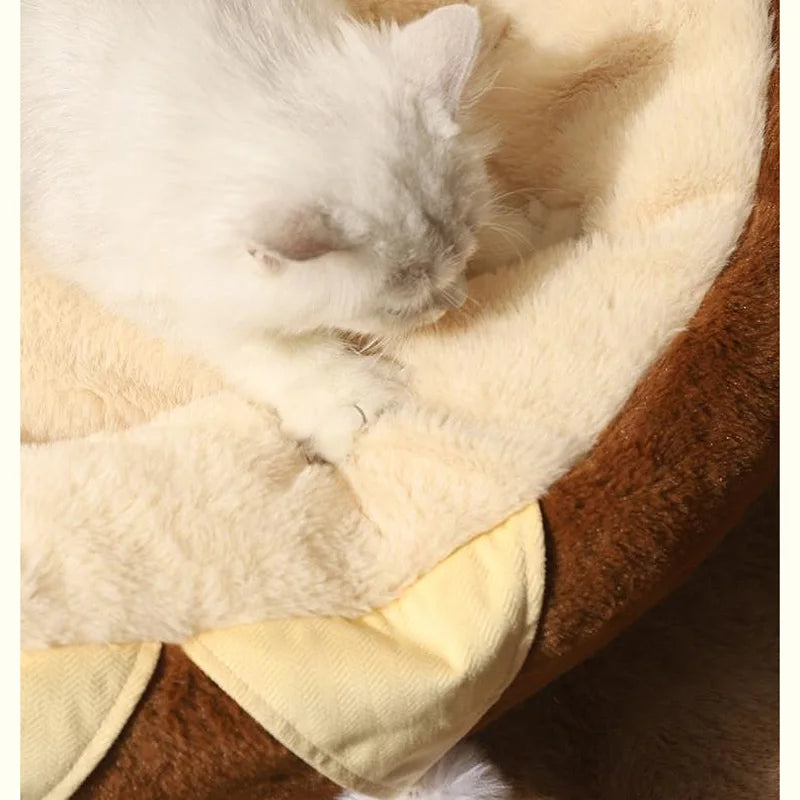 Cats Sofa Dogs Bed round Cat Pad Mattress Winter Warm Deep Sleep Cushion Soft Cat House Dog Nest Pet Accessories