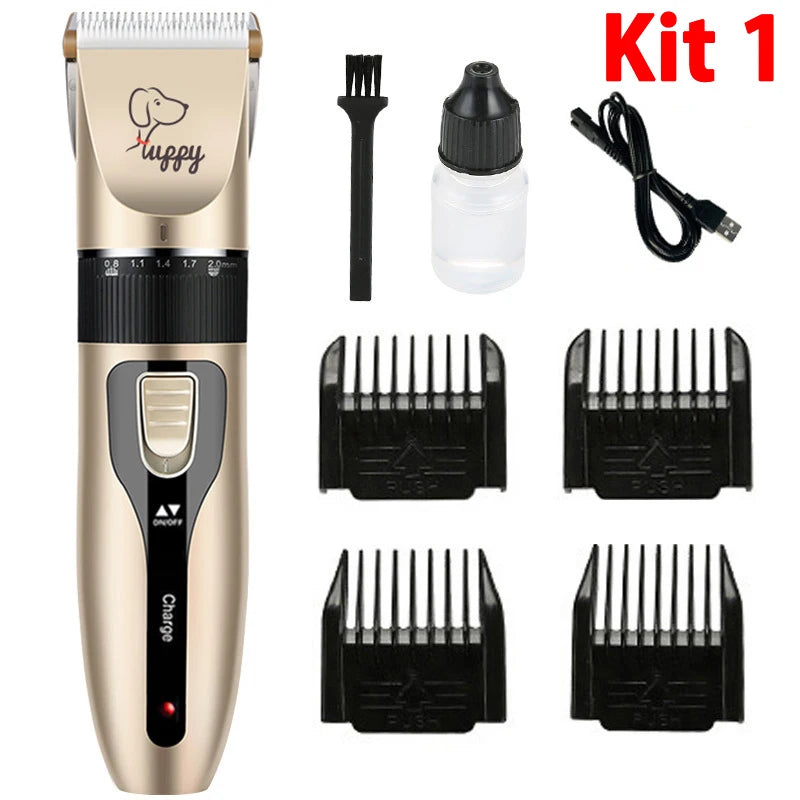 Electric Pet Clipper Grooming Kit for Dogs Reachageable Trimmer Haircut Cat Hair Cutting Remover Professional Machine Set