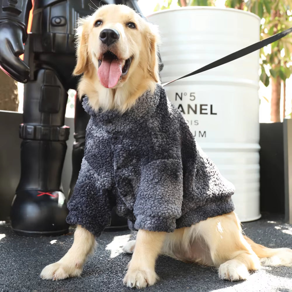 3XL-7XL Winter Thick Big Dog Clothes Lambs Wool Jacket for Medium Large Dogs Windproof Coat Pet Accessories